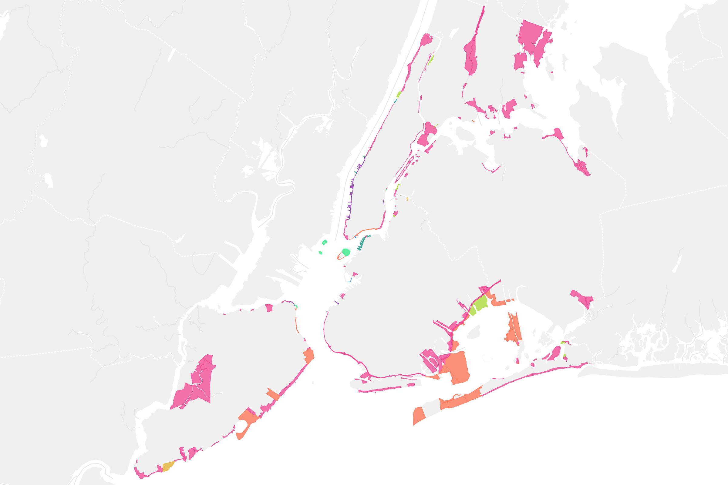 Minimal basemap detail with reduced visual context for data-forward maps